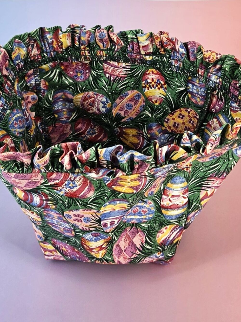 1990s Longaberger NOS "Easter Egg" Cotton Basket Liner 6" T. & 8" W. Unused USA